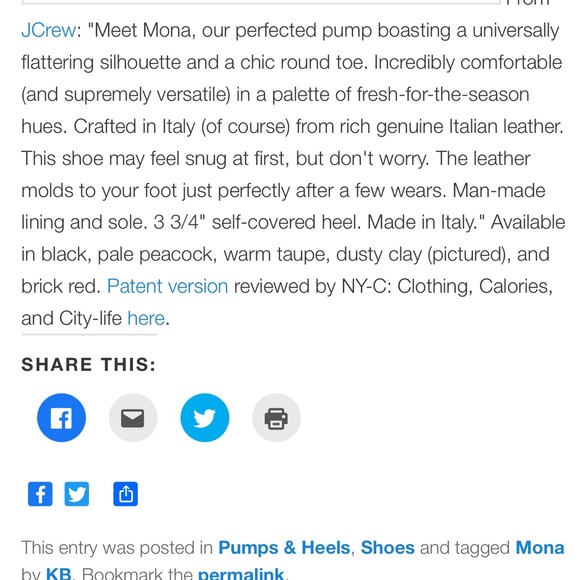 J. Crew Mona Pump in Red Brick - Picture 9 of 10